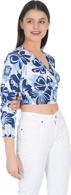 ART OF CLOTHING Casual Printed Women Blue Top