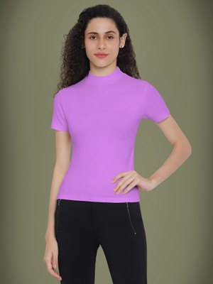 Kashonaa Casual Self Design Women Light Blue Top