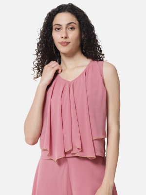 ALL WAYS YOU Casual Solid Women Pink Top