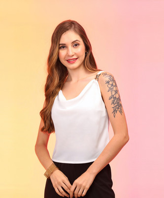 Globus Party Solid Women White Top