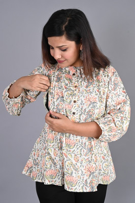 Sheffali Creation Casual Floral Print Women Multicolor Top