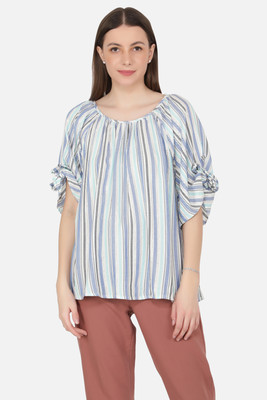 NUEVOSDAMAS Casual Striped Women Multicolor Top