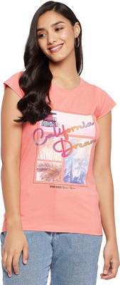 DUKE Casual Printed Women Orange Top