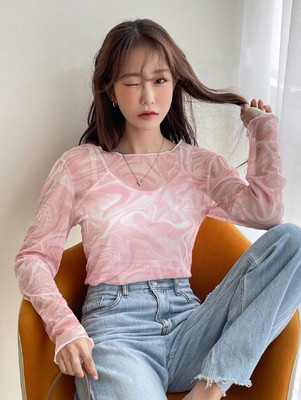 METRONAUT Casual Printed Women Pink Top