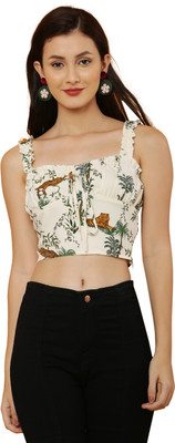 SQEW Casual Printed Women White Top