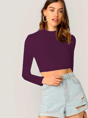 Dream Beauty Fashion Casual Solid Women Purple Top