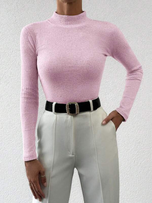 Trend For You Casual Solid Women Pink Top
