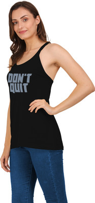 THE BLAZZE Casual Printed Women Black Top