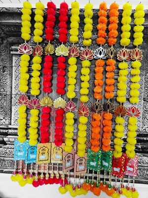 SellPlus Nutts Pom Pom with Parrot Latkan India Door Hanging Decorative Toran(Pom Pom, Parrot , Beads Squar Chudi)