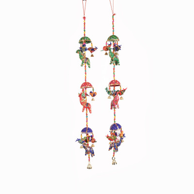 Rathore handicraft Cap or Birds Hanging( set of 2) Toran(Woodenbeads)