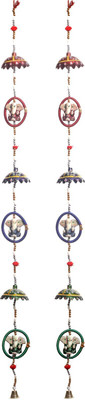 DreamKraft Paper Mache Ganesh With Umbrella Door Hanging For Home Décor Toran(Paper Mache)