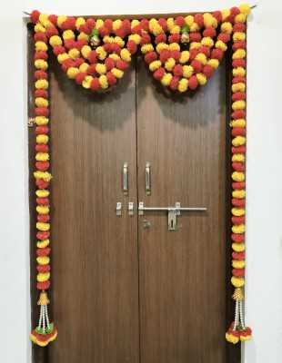 crafonic Artificial Marigold Fluffy Flowers Garlands Door Toran /door decoration hanging Toran(Artificial Flowers, Fluffy Marigold Genda Phool)