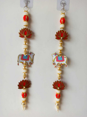 OQVIT CREATION Shubh Labh Door Hanging/Side Door Toran for Diwali Decoration Toran(mdf, Plastic)