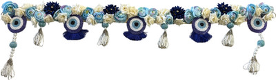 Shree Creations Evil Eye Pearl Toran with Artificial Roses –Door Hanging | Bandarwal for Home Toran(Beads)