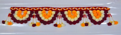 Prop It Up Traditional Beads, WOOL, MAULI Handmade Door Hanging/Bandarwal/Toran Multicolour Toran(WOOL, PLASTIC BEADS)