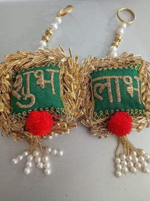 Da Novira Shubh Labh Door Hangings for Home/Diwali Decoration Door Hanging Set Toran(Fabric, Cotton)