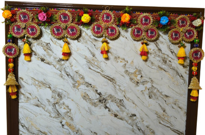 delisha karigari red coloured cow patch toran Toran(handicraft)