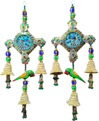 delisha karigari peacock patch with bells latkan toran Toran(handicraft)