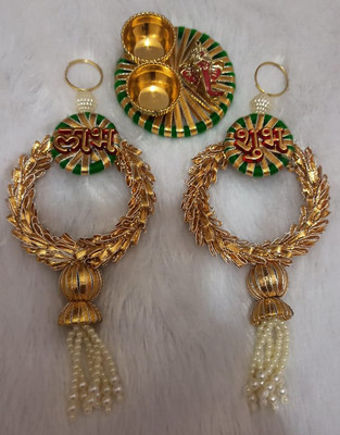 OQVIT CREATIONA oqvit labh shubh Pack of 3(Golden)
