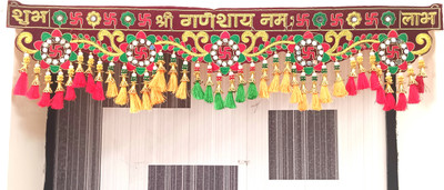 P A HEALTH AND FITNESS Stylish Embroidery Mirror Tassels Work Toran/Toranam Main Gate Home.[3FT] Toran(Cotton Thread)