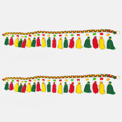 JAIPUR WOOLLEN HANDICRAFT Traditional Woollen Handmade Door Toran/Bandarwal/Hanging for Door Toran(Wool)