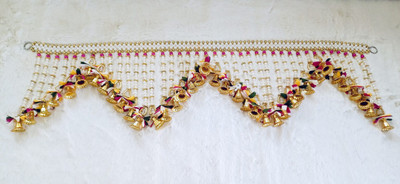Atharcon Handmade Fur Toran Set with Green, Red and Golden Pearls Toran(Acrylic)