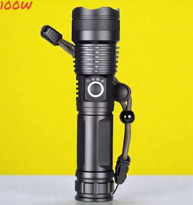 Shamsa X386 (ZOOMABLE Metal Torch) 5 Modes Flashlight, Super Bright Torch(Multicolor, 11 cm, Rechargeable)