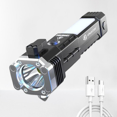 MR ONLINE STORE chin75-Torch-Rechareable-89_1 Torch(Black, 20 cm, Rechargeable)