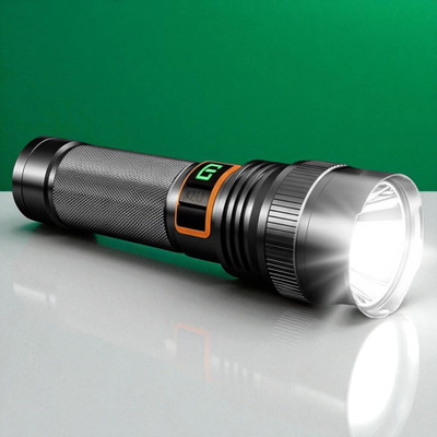 Ziddjeet X272 High Brightness Waterproof Torch with Long Range LED Flashlight Torch(Multicolor, 11 cm, Rechargeable)