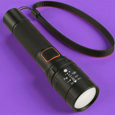 Shamsa A30 Multi-Purpose LED Torch – Rechargeable Flashlight for Camping & Home Torch(Multicolor, 11 cm, Rechargeable)