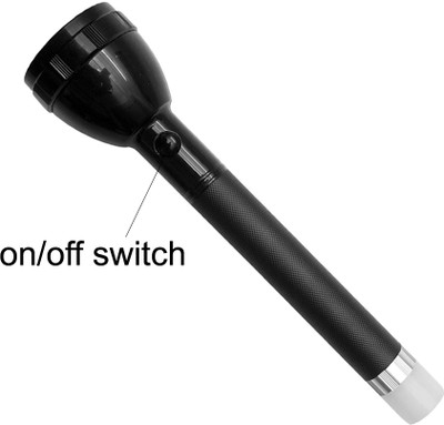 SmaaLL SUn 2 In 1 Led Rechargeable Emergency Flashlight Torch Fully waterproof Search Light Torch(Black, 18 cm, Rechargeable)
