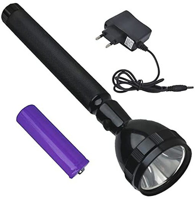 ShopGlobal VB02 RECHARGEABLE LED FLASHLIGHT WIITH MICRO USB ALUINIUM BODY 5 hrs Torch Emergency Light(Black)