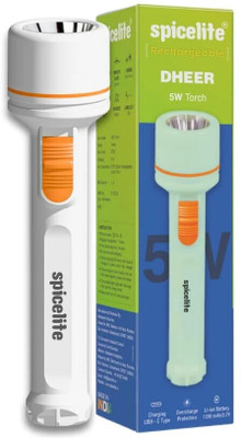 SPICELITE Dheer Torch-Heavy Duty Rechargeable Flashlight | Long Battery Life Torch Torch(White, 22 cm, Rechargeable)