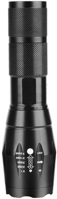 Small Sun Electric Rechargeable Powerful Waterproof 500 Meter Zoomable Chargeable Waterproof LED Full Metal Body 20W Flashlight Torch Outdoor Search Light Torch(Black, 15 cm, Rechargeable)