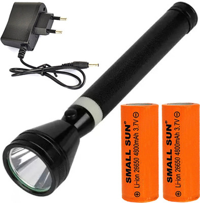 Crostal New Metal Body Rechargeable Powerful High Power Torch Light Torch(Black, 27 cm, Rechargeable)