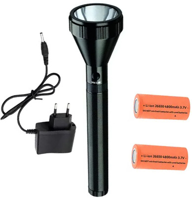 Apro New LED 3 Mode Ultra Bright HIGH Power 1000M Rechargeable 15W Flashlight Torch Torch(Black, 27 cm, Rechargeable)