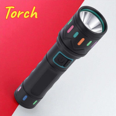 Sagaft A27 Premium Torch Light | Durable Metal Body with Bright Long Distance Beam Torch(Multicolor, 11 cm, Rechargeable)