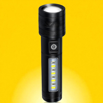 Shamsa Z458 High Power Torch – Ultra Bright Long Distance Beam Torch(Multicolor, 11 cm, Rechargeable)