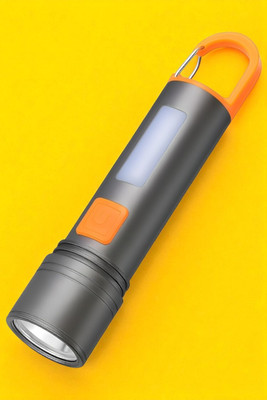 Shamsa X512 Portable LED Flashlight with Side & Front Beam – Long Battery Life Torch(Multicolor, 11 cm, Rechargeable)