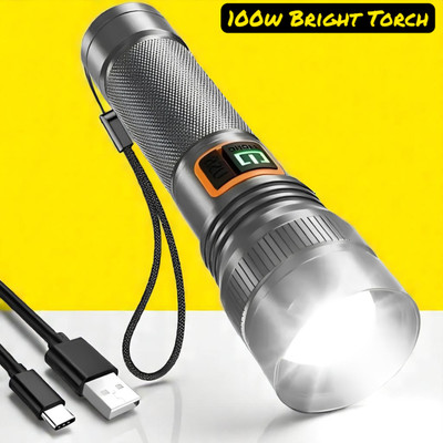 3BAAN X282 Rechargeable Powerful Torch – Long Range Beam, Waterproof & Durable Torch(Multicolor, 11 cm, Rechargeable)