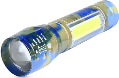 ECOSKY ZOOM COB LIGHT TORCH PORTABLE USB RECHARGEABLE FLASHLIGHT IN (3 MODES) Torch(Multicolor, 11 cm, Rechargeable)