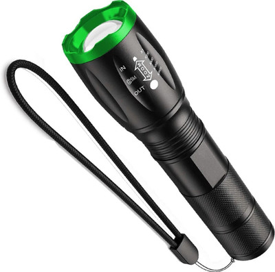 Small Sun Zoomable Waterproof Chargeable LED Full Metal Body 18W Flashlight Torch Torch(Black, 13.6 cm, Rechargeable)