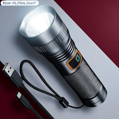 Shamsa X93 High-Lumen Tactical Torch with Long Battery Life Torch(Multicolor, 11 cm, Rechargeable)