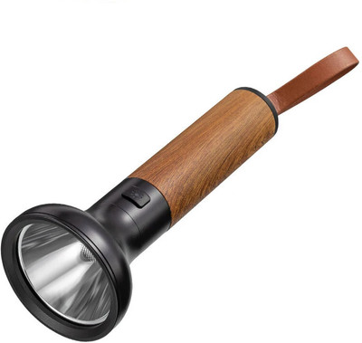 Star Work Flash Ligh High Lumens with USB Cable LED Handy Pocket Torch(Black, Brown, 15 cm, Rechargeable)