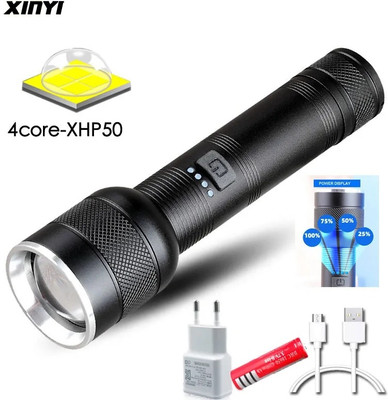 Care 4 USB Metal Rechargeable emergency multiple mode Torch light for home Torch(Black, 10 cm, Rechargeable)