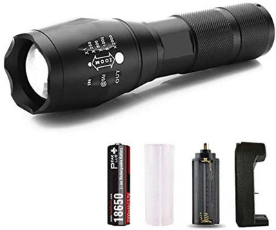 Small Sun Emergency usage chargeable electric flashlight portable torch Torch(Black, 15 cm, Rechargeable)