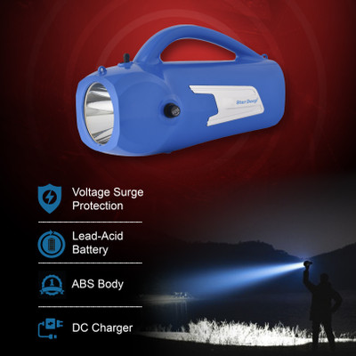 STARDEEP 80W Kisan LED Light Belt 4.5amp.Battery Charger with Fuse Control Blue Torch(Blue, 18 cm, Rechargeable)