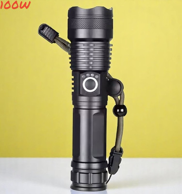 Shamsa X338 (ZOOMABLE Metal Torch) 5 Modes Flashlight, Super Bright Torch(Multicolor, 11 cm, Rechargeable)