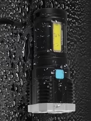 NKL High quality Super Bright LED Flashlight 4 Lighting Torch High Lumens 94 6 hrs Torch Emergency Light(Black)