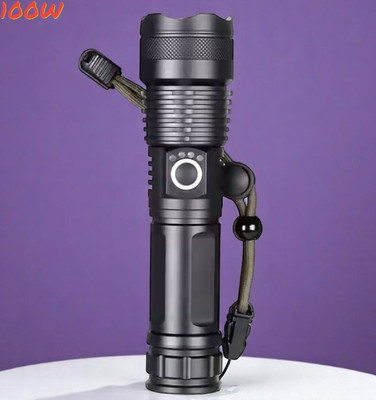 3BAAN X553 (ZOOMABLE Metal Torch) 5 Modes Flashlight, Super Bright Torch(Multicolor, 11 cm, Rechargeable)